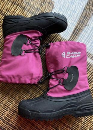 Сапоги base camp waterproof высокие розовые с мехом3 фото