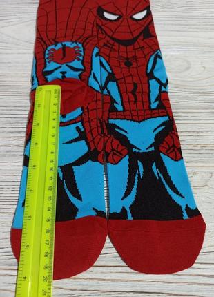 Носки spider man, высокие мужские. прикольные носки спайдер мен, носочки для фанатов...