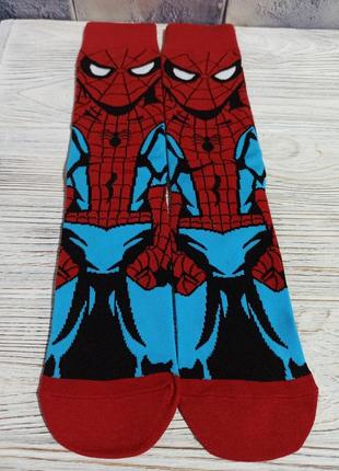 Шкарпетки spider man, високі чоловічі. прикольные носки спайдер мен, носочки для фанатов человек-паук.5 фото