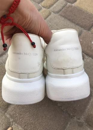 Кожаные кроссовки alexander mcqueen 24.5 см стелька4 фото