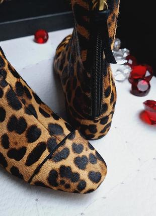 J.crew оригинал леопардовые ботинки из меха пони на небольших каблуках3 фото