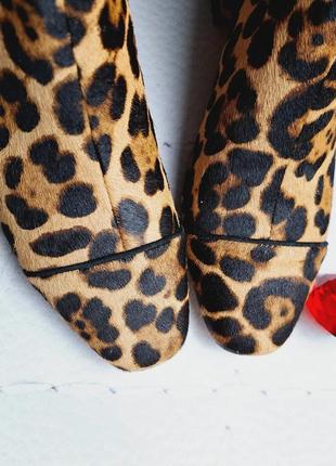 J.crew оригинал леопардовые ботинки из меха пони на небольших каблуках7 фото