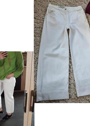 Стильные белые джинсовые брюки/кюлоты, hoxton,  p.30/l1 фото