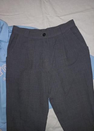 Шикарные базовые брюки на высокой посадке кэжуал3 фото