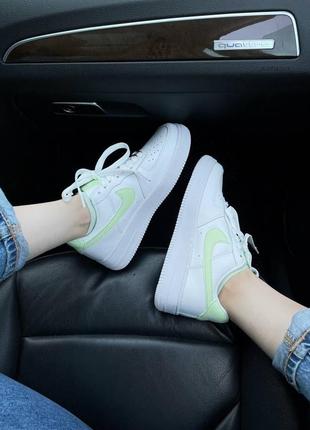 Кросівки nike air force 1 swoosh light lime8 фото