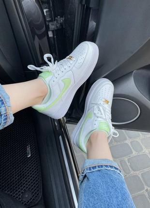 Кросівки nike air force 1 swoosh light lime7 фото