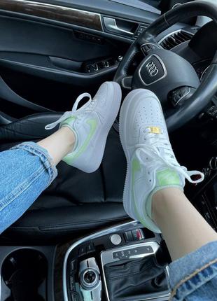 Кроссовки nike air force 1 swoosh light lime9 фото