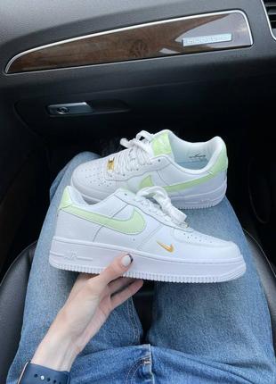 Кросівки nike air force 1 swoosh light lime2 фото