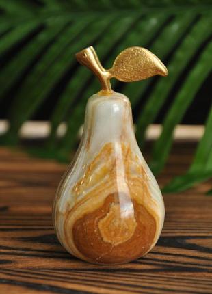 Груша із натурального каменю онікс