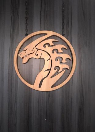 Голова огненного дракона. подвесной декор на стену огненный дракон. 2024 год...