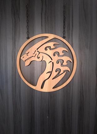 Голова огненного дракона. подвесной декор на стену огненный дракон. 2024 год...