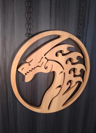 Голова огненного дракона. подвесной декор на стену огненный дракон. 2024 год...