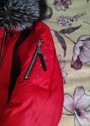 Зимний теплый пуховик куртка стразы olanmear3 фото