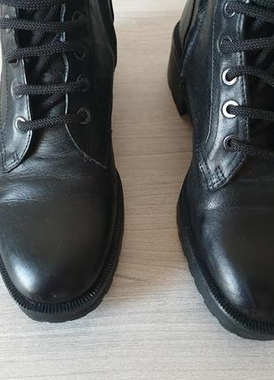 Ботинки кожаные на шнурках молнии3 фото