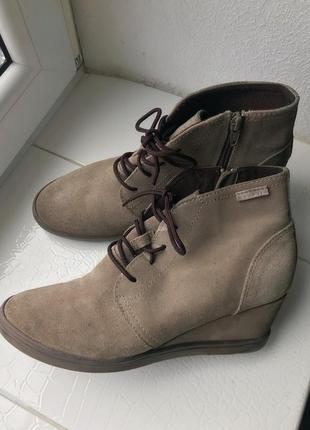Стильные ботинки натуральная кожа замш кожаные удобные ботильоны скидки осенние3 фото