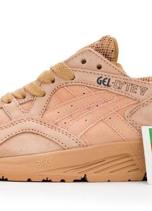 Женские кожаные кроссовки asics gel-lyte v disney khaki. топ качество! 37. размеры в наличии: 37.2 фото