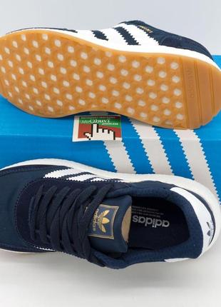 Кроссовки для бега adidas iniki runner синие с белым №2 41.3. размеры в наличии: 41.3 фото