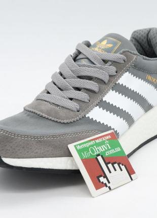 Кросівки для бігу adidas iniki runner світло сірі 43.3. розміри в наявності: 43.2 фото