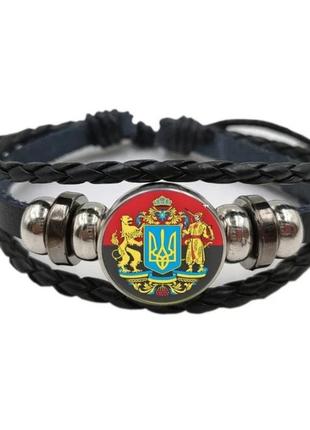 Патриотический плетеный браслет  zhejiang с символикой украины