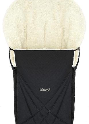 Зимовий конверт babyroom wool n-8 black чорний2 фото