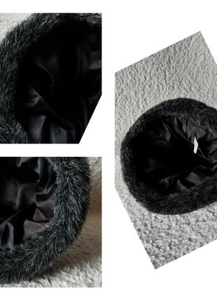 Шапка кубанка з плащової тканини болоньєва зимова шапка з хутром atmosphere5 фото