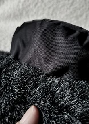 Шапка кубанка з плащової тканини болоньєва зимова шапка з хутром atmosphere8 фото