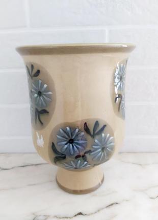 Ваза лксф майолика польвская керамика винтажная