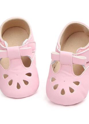 Пінетки для дівчинки 0-9 міс чешки для малюка туфельки туфлі на дівчинку1 фото