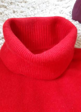 Актуальный свитер/гольф в красном цвете шерсть/кашемир,  modissa, p. s-m3 фото