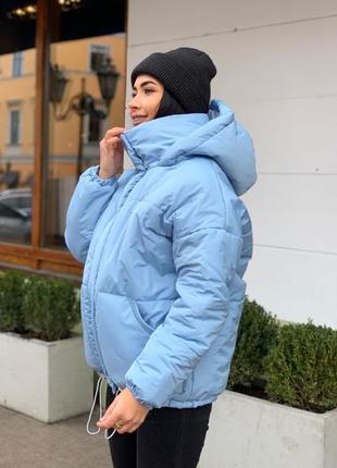 Жіноча тепла зимова коротка куртка,женская тёплая короткая куртка,балонова балоновая стёганая7 фото