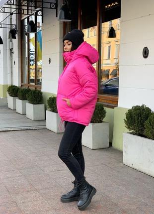 Жіноча тепла зимова коротка куртка,женская тёплая короткая куртка,балонова балоновая стёганая4 фото
