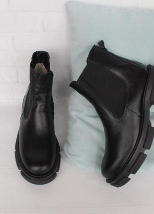 Зимние кожаные ботинки, челси 40 размера2 фото