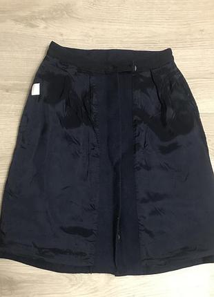 Спідниця синя на ґудзики вовна бренд j crew 5