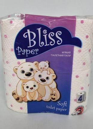 Папір туалетний білий (а4) bliss paper soft (1 пачка)