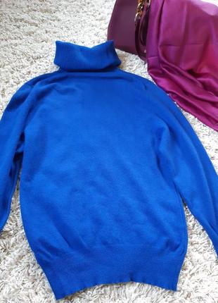 Актуальный яркий синий свитер/гольф шерсть/ангора,modissa, p. s-m7 фото