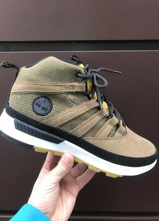 Супер кросівки timberland  baskets euro trekker mid a28f3 olive nubuck розмір