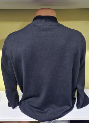 Тонкий свитер на коротком замке чёрный, свитер с горлом на молнии, свитер кофта3 фото