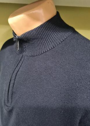 Тонкий свитер на коротком замке чёрный, свитер с горлом на молнии, свитер кофта4 фото