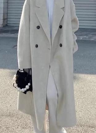 Батал!!! шикарное базовое пальто шерсть кашемир!!!