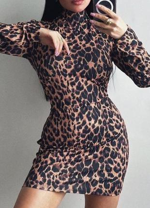 Платье леопард1 фото