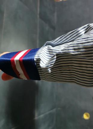 Сорочка в смужку jorel чоловіча з атласними манжетами5 фото