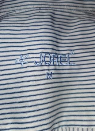 Сорочка в смужку jorel чоловіча з атласними манжетами7 фото