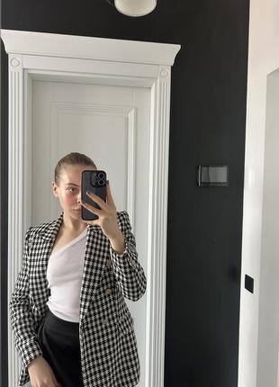 Пиджак в гусиную лапку от zara