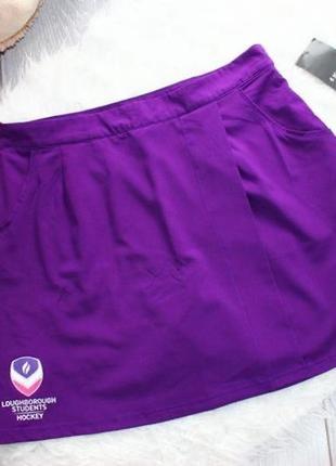 Стильные фиолетовые спортивные шорты - юбка kukri р. м 46 оригинал2 фото