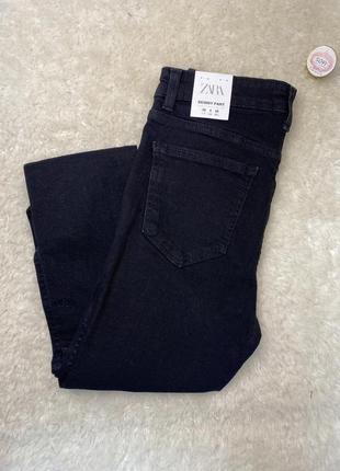 Женские джинсы zara skinny черные с высокой посадкой   40 42 44 оригинал зара9 фото