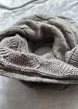 Хомут женский, шарф, теплый шарф, вязаный хомут, вязаный шарф3 фото