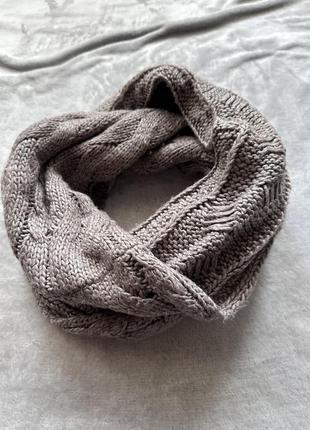 Хомут женский, шарф, теплый шарф, вязаный хомут, вязаный шарф5 фото