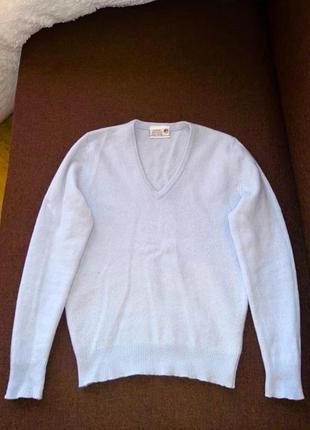 Вовняний блакитний светр пуловер murray brothers2 фото