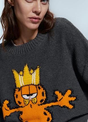 М'який теплий светр оверсайз zara garfield оригінал