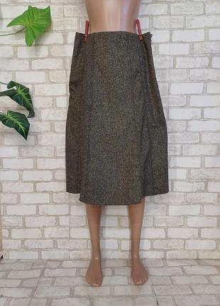 Фирменная marks & spencer мега теплая юбка миди на 60%шерсть и 10%шелк, размер л-хл1 фото